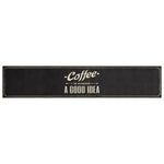 ZNTS Kitchen Rug Washable Coffee Text 60x300 cm Velvet 4005598