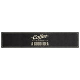 ZNTS Kitchen Rug Washable Coffee Text 60x300 cm Velvet 4005598