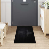 Kitchen Rug Cutlery Black 180 x 60 cm Velvet 42013428