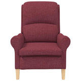 Armchair Wine red 76 x 94 x 102 cm Fabric 42009843