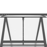 Greenhouse with Base Frame Anthracite 224x169x195 cm Aluminium 4005836