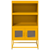 ZNTS Highboard Mustard Yellow 68x39x123 cm Steel 853371