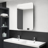 ZNTS LED Bathroom Mirror Cabinet Anthracite 60x11x80 cm 326510