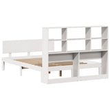 Bookcase Bed without Mattress White 120x190 cm Small Double Solid Wood Pine 3322655