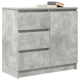 Sideboard with Drawer Concrete Grey 71x35x65 cm Engineered Wood 861574