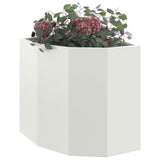 Corner Planter White 45 x 45 x 50 cm Steel 883669