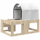 Bed with Tunnel 3 pcs Sonoma Oak and White Engineered Wood 3423509
