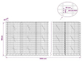 Gabion with 3.5 mm Wire and 5x10 cm Mesh 650x10x150 cm 3462559