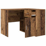 Corner Desk with Drawer Old Wood 102 x 88 x 75 cm 3337279