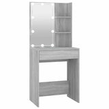 Dressing Table with LED Grey Sonoma 60x40x140 cm 820443