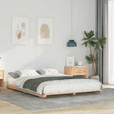 Bed Frame Brown 140 x 220 cm Solid Pine Wood 873130