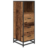 Bathroom Furniture Set with Door 4 pcs Old wood Engineered wood 3402566