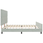 ZNTS Bed Frame Light Grey 200x200 cm Velvet 3344897
