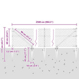 Welded Wire Fence with Spikes 25 x 0.6 m 3351222