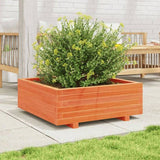 Garden Planter Wax Brown 70x70x26.5 cm Solid Wood Pine 847305