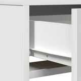 ZNTS Dressing Table with LED Lights White 50x41x140 cm 865154