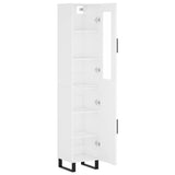 Highboard White 34.5x34x180 cm Engineered Wood 3199193