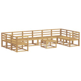 Outdoor Sofa Set 11 pcs White Solid Acacia Wood 3388308
