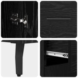 Sideboard Black Oak 69.5 x 34 x 90 cm Engineered Wood 882301