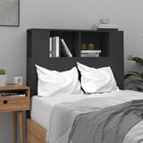 Headboard Cabinet Black Engineered wood Headboard Cabinet 811908
