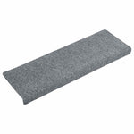 Stair Mats Self-adhesive 15 pcs 65x21x4 cm Light Grey Rectangular Edge 134564