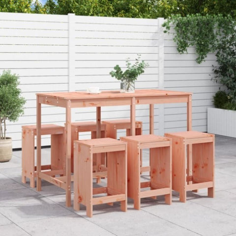 7 Piece Garden Bar Set Solid Wood Douglas 3157756