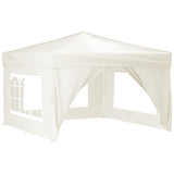 Folding Party Tent with Sidewalls Cream 3x3 m 93522