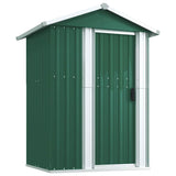 Garden Shed Green 126x97.5x177 cm Galvanised Steel 316233