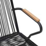 5 Piece Garden Dining Set Black PVC Rattan 3099217