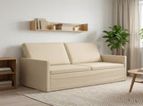 2 Seater Sofa Cream 150 x 81 x 82 cm Fabric 42041080