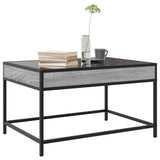 ZNTS Coffee Table with Infinity LED Grey Sonoma 70x50x41 cm 847685