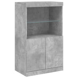 Sideboard with LED Lights Concrete Grey 60.5x37x100 cm 836668