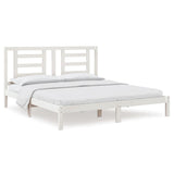 Bed Frame without Mattress White 180x200 cm Super King Solid Wood 3104364