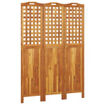 3-Panel Room Divider 121.5x2x180 cm Solid Wood Acacia 318547