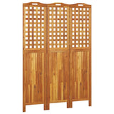3-Panel Room Divider 121.5x2x180 cm Solid Wood Acacia 318547