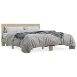 Bed Frame without Mattress Sonoma Oak 150x200 cm King Size 3280188