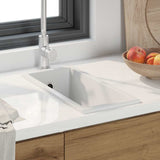 Kitchen Sink White 21 x 44 x 14 cm Granite 4012358