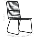 3 Piece Bistro Set Poly Rattan Black 48585