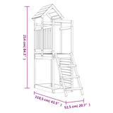 Play Tower Brown 110.5 x 52.5 x 214 cm Solid Pine Wood 3417202