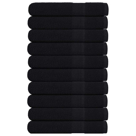 Towels 10 pcs Black 100x200 cm 360 gsm 100% Cotton 136964