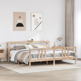 Bed Frame with Headboard without Mattress 200x200 cm 3305977