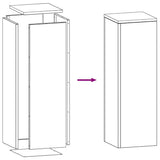Plant Stand 2 pcs White 24 x 24 x 75 cm Steel 865821