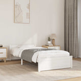 Bed Frame without Mattress White Solid Wood 90x200 cm 815030