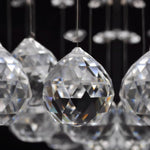 White Ceiling Lamp with Glittering Glass Crystal Beads 8 x G9 29 cm 241391