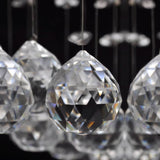 White Ceiling Lamp with Glittering Glass Crystal Beads 8 x G9 29 cm 241391