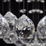 White Ceiling Lamp with Glittering Glass Crystal Beads 8 x G9 29 cm 241391