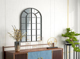 110 x 62 cm Arched Decorative Wall Mirror for Bedroom Living Room, Modern Window Bathroom Mirror for T3398P344241