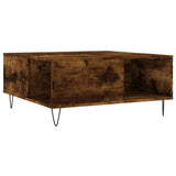 Coffee Table Smoked Oak 80x80x36.5 cm Engineered Wood 830785