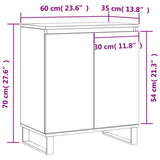 Sideboard Concrete Grey 60x35x70 cm Engineered Wood 827168