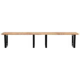 Basin Shelf Wall Mounted Steel and Solid Wood Acacia 3302899